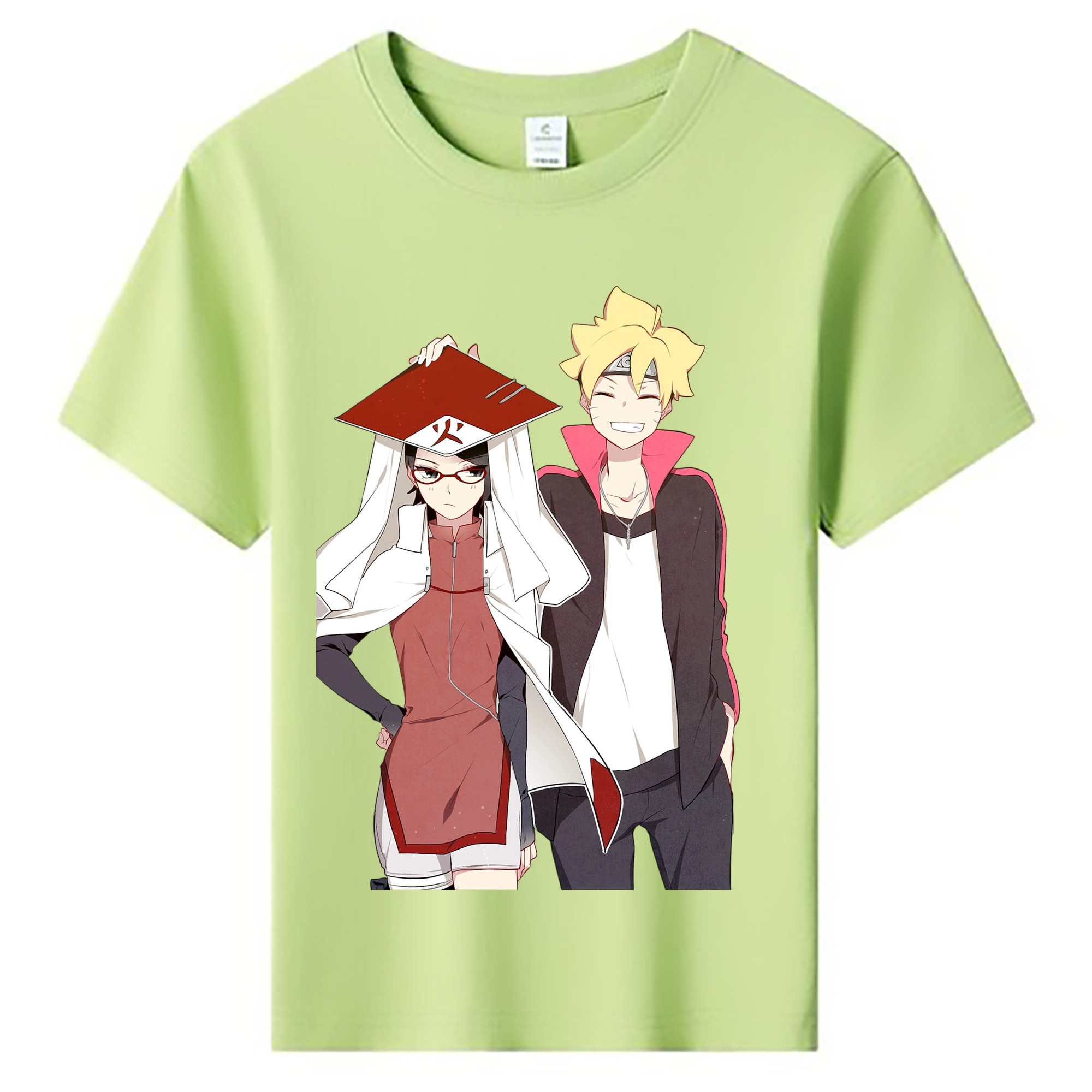 （画像用） NARUTO -ナルト- うちは サラダ Uchiha Sarada 綿100％キッズTシャツ（フロントプリント）